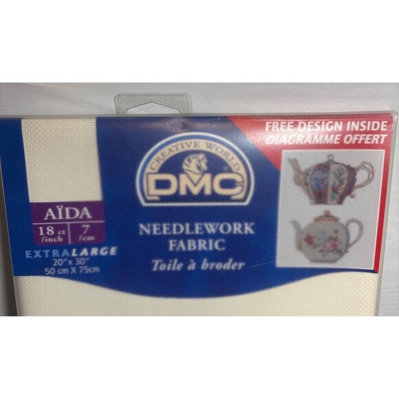 DMC Aida 18 Count 20" X 30" Extra Large Needlework Fabric Beige - Picture 2 of 4